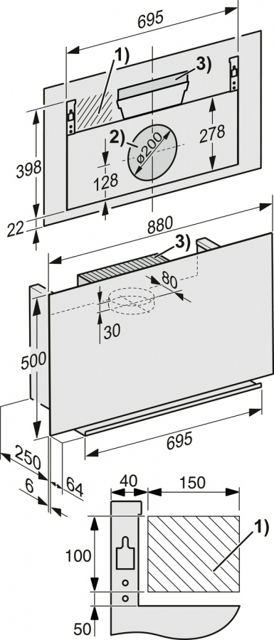  Вытяжка DA9091W Screen GRGR графитовый серый