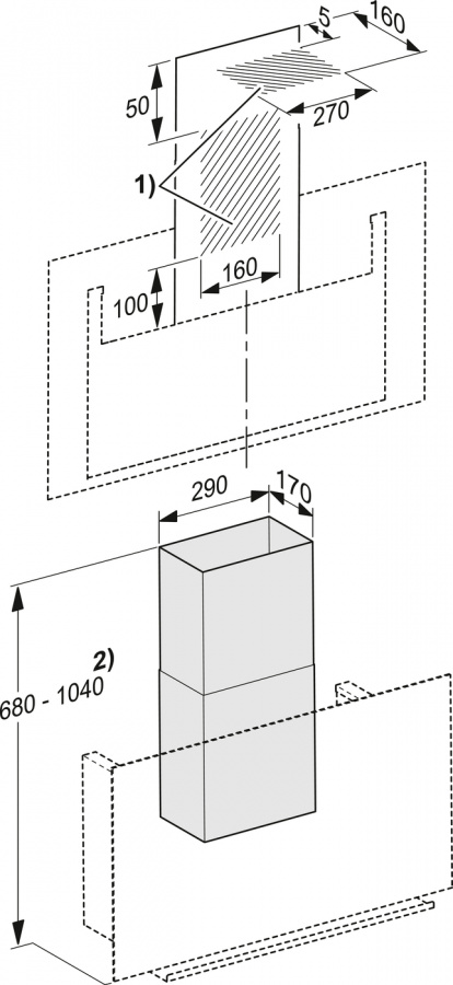  Вытяжка DA9091W Screen GRGR графитовый серый